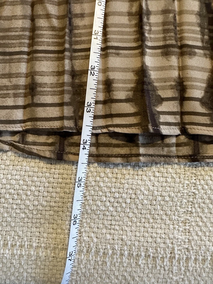 Falda Lisa Rinna para mujer beige más grande hasta la pierna estampada midi patrón de rayas nueva sin etiquetas Foto 2 de 4