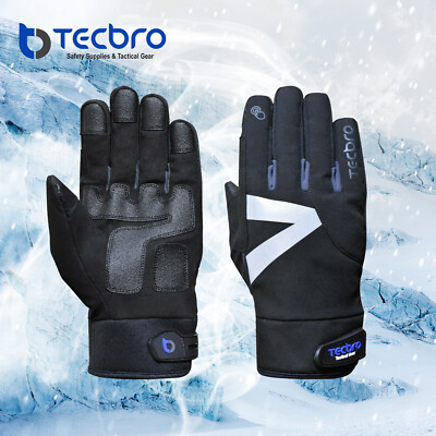 Tecbro Soft Shell Insulated Gloves with Reflective Panels & Vinyl Abrasion Pads