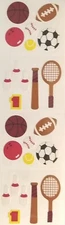 Mrs Grossman's SPORTS Tennis Baseball bowling soccer Stickers Vintage rare