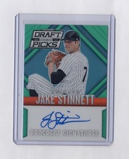 JAKE STINNETT 2014 PANINI PRIZM DRAFTS PICKS GREEN AUTO RC #28/35 CUBS