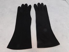  DESIGNER LADIES BLACK COTTON BLEND DRESS GLOVES UNLINED SIZE 6.5