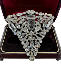 HUGE ANTIQUE GORGEOUS DRESS CLIP OLD RARE ESTATE FIND VICTORIAN EARLY ART DECO