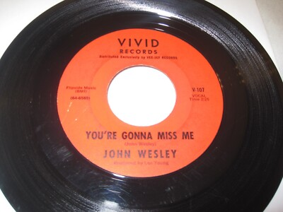 #ad JOHN WESLEY You#x27;re Gonna Miss Me Girl With The Red Dress On 45 Northern Soul $11.87