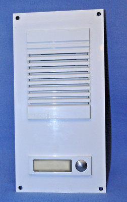 Elcom Frontabdeckung 24 cm x 12 cm mit Klingelknopf und Schildeinlage  wß
