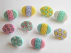Painted Eggs / Shank Back Easter Egg Craft Buttons ~ Jesse James Dress It Up