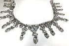 Vintage Signed Kramer Silver Tone Clear  Rhinestone Choker Necklace — photo 2