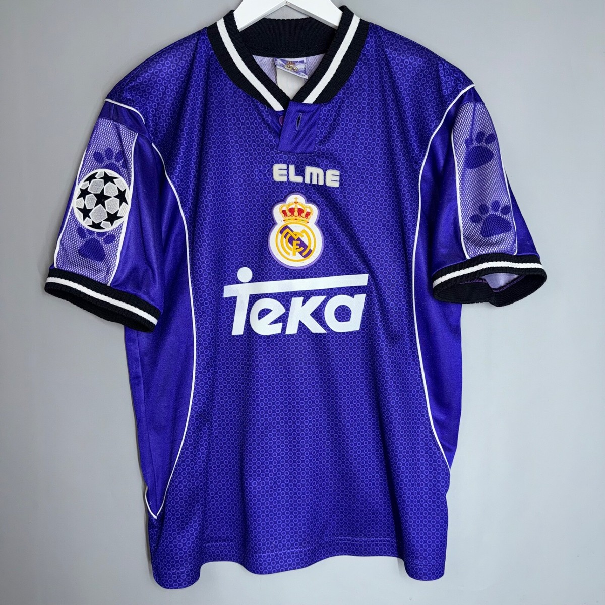 REAL MADRID 1997/1998 AWAY FOOTBALL SOOCER SHIRT JERSEY