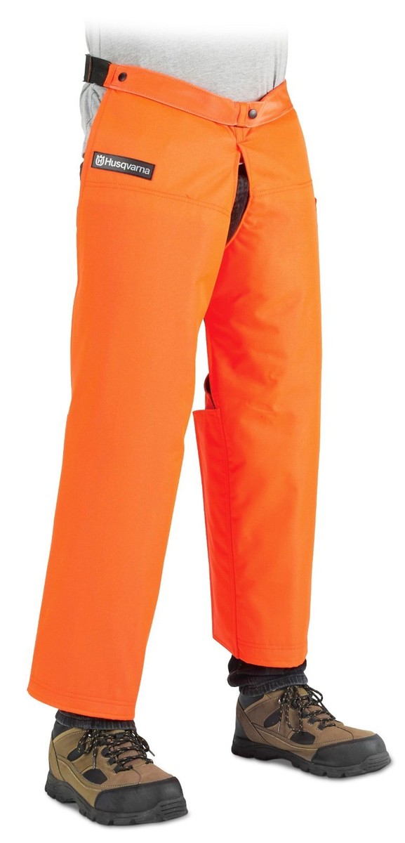 New OEM Husqvarna Technical Pro Zipper ChainSaw Chaps Orange 36