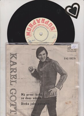 KAREL GOTT 7'' 45,MA PRVNI LASKA SE DNES VDAVA, DIVKA JAK Porcelain