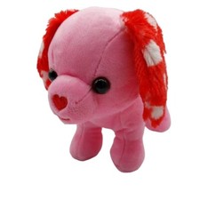 Build A Bear 8" Dog Puppy Pink Heart Plush Stuffed Animal 2019 Valentines