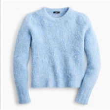 J.Crew Puff-Sleeve Fuzzy Crewneck Sweater, XS (Was $98)