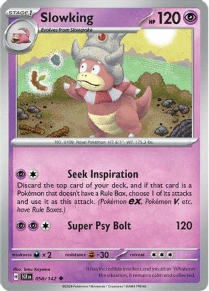 Pokemon Slowking - 058/142 - Uncommon - Reverse Holo NM-Mint Stellar Crown