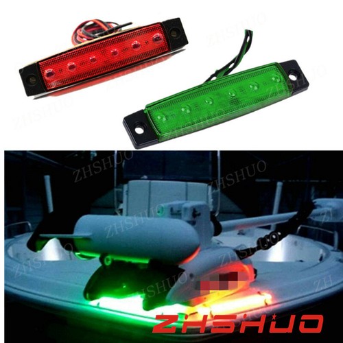 Boat Nav Lights Red and Green Waterproof Stick On LED Strips Navigation