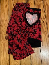 Handmade Sphynx Sweater - Red Floral MicroFleece Shirt, Soft, Cute, Adult