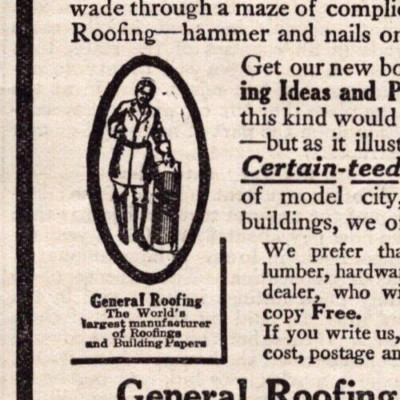 1913 Vintage Certain teed Roofing Print Ad General Roofing York PA Marseilles