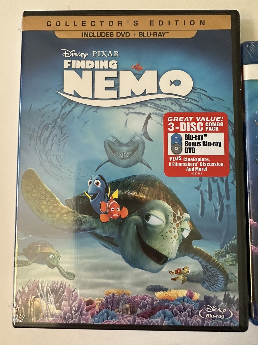 Lot of 2 - Disney FINDING NEMO & FINDING DORY DVD Blu-Ray Digital