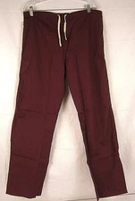 EWC Medical Reversible Scrub Pants SPAS WI Wine Size Small 280T