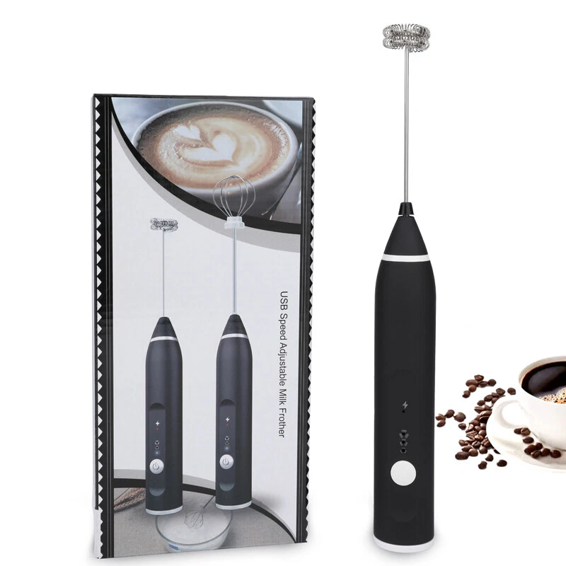 Milk Frother Rechargeable Handheld Electric Foam Maker Stirrer Eggbeater+2 Whisk Milk Frother Rechargeable Handheld Electric Foam Maker Stirrer Eggbeater+2 Whisk