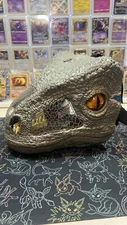 Jurassic Park World Chomp 'n Roar Mask Velociraptor Blue Mask EXCELLENT Tested 