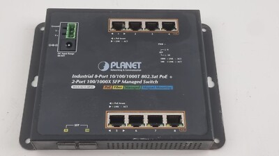 PLANET 8-port 100/1000x SFP Managed PoE Switch Industrial WGS-4215-8P2S