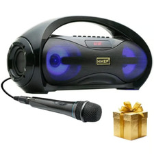 Christmas Karaoke Machine Gift Home Party Speaker with Microphones BT5.0 Speaker
