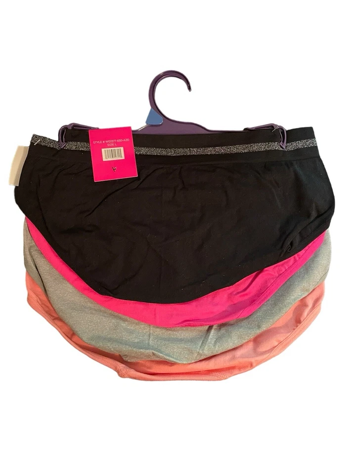 Lote novo com etiquetas de 5 pares de calcinhas Aeropostale logotipo L hipster - Imagem 2 de 2