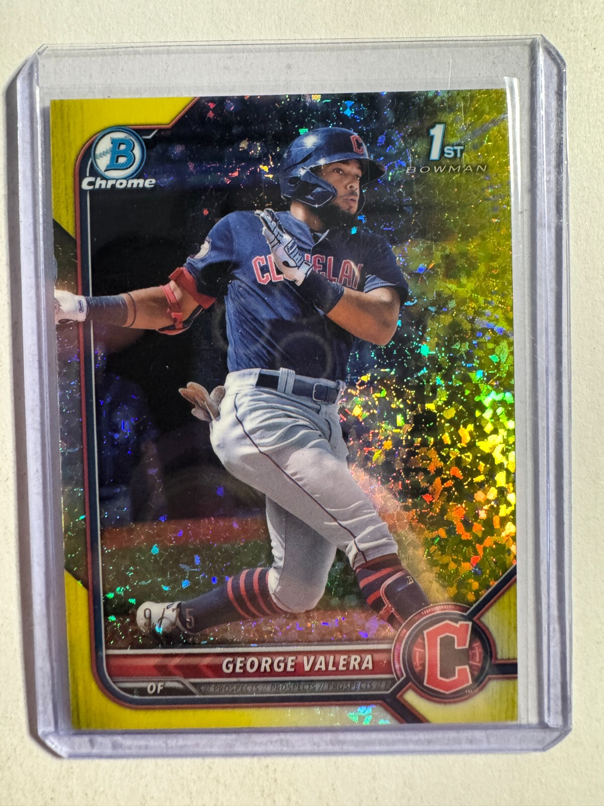 K302,135 - 2022 Bowman Chrome Yellow Mini-Diamond #BCP22 George Valera #/75