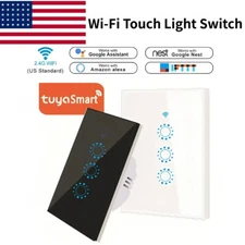 US AU WiFi Smart Wall Touch Light Switch Remote Control Panel For Alexa Google