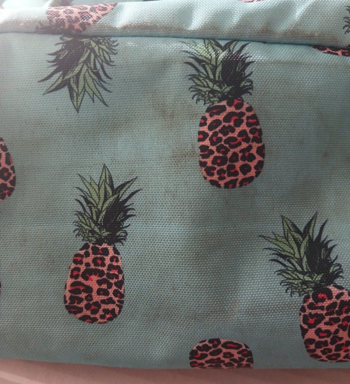 Jansport Teal  Pineapple Design  Backpack  16" 
