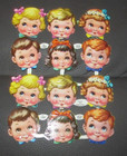 Strip of Floral Angel Kids Stickers Germany ges. gesch. England Cut Outs Women — photo 5