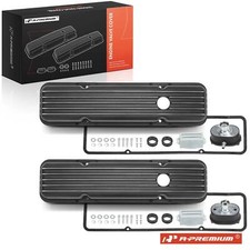 A-premium 2x Engine Valve Cover With Gaskets For Chevy 283-400 58-86 Small-block