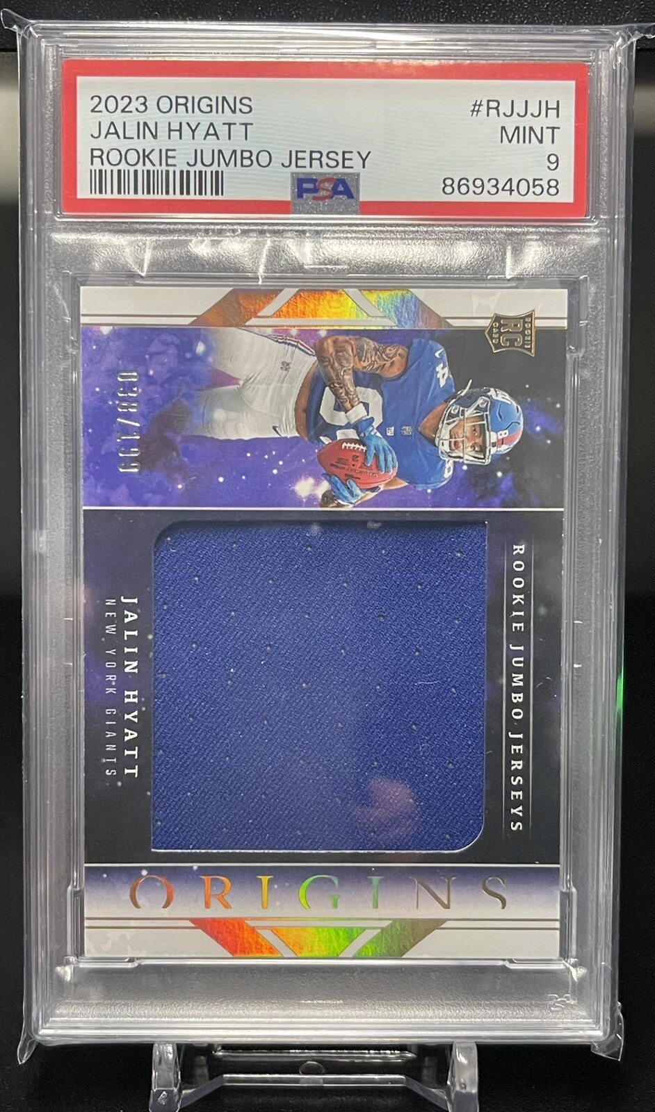 Jalin Hyatt Panini Origins Rookie Jumbo Jersey #RJJJH Base