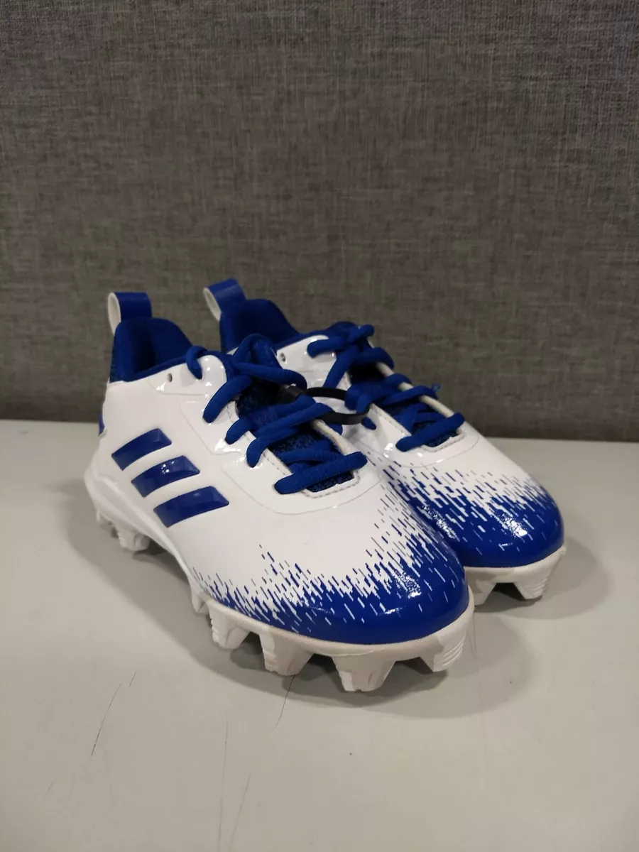 Adidas Afterburner V Md K White Blue Baseball Size 10K eBay