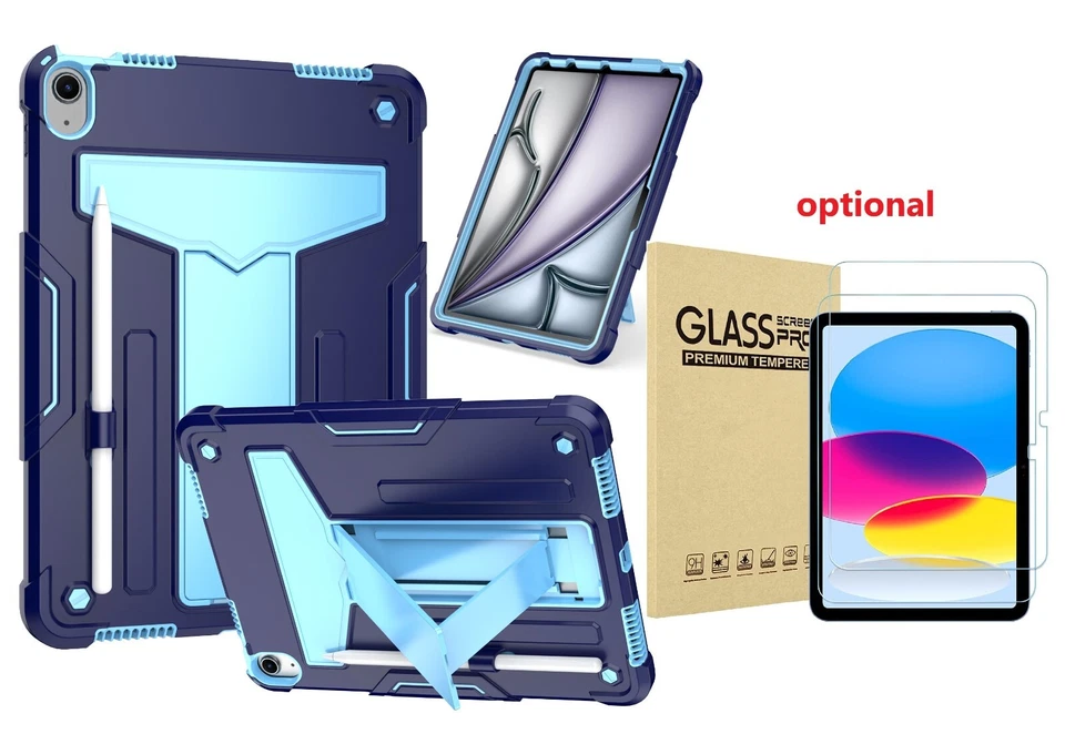 Funda protectora con soporte para iPad (A16) 11ª/10ª/9ª/8ª/7ª generación 11" 10,9" 10,2" Foto 2 de 4