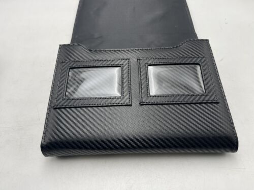 Infiniti Fibra de Carbono Manual del Propietario Estuche de Cuero Bolsa de Almacenamiento de Papeleo - Imagen 4 de 10