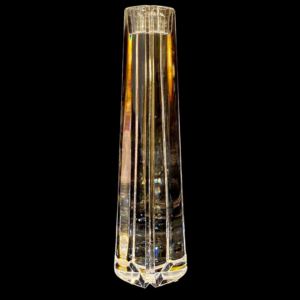 "Portavelas de cristal cortado ORREFORS Marin Skar Suecia Art Deco 8,25""" Foto 4 de 4