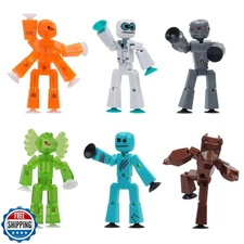 Zing Stikbot Monster Werewolf and Cyborg Pack, Set of 6 Stikbot Collectable M