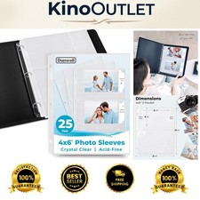 Archival Quality Acid-Free 4x6 Photo Protector Sleeves - 100 Photo Capacity