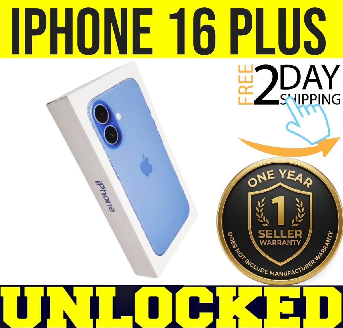 APPLE IPHONE 16 PLUS 256GB ULTRAMARINE (FACTORY UNLOCKED) 1 YR