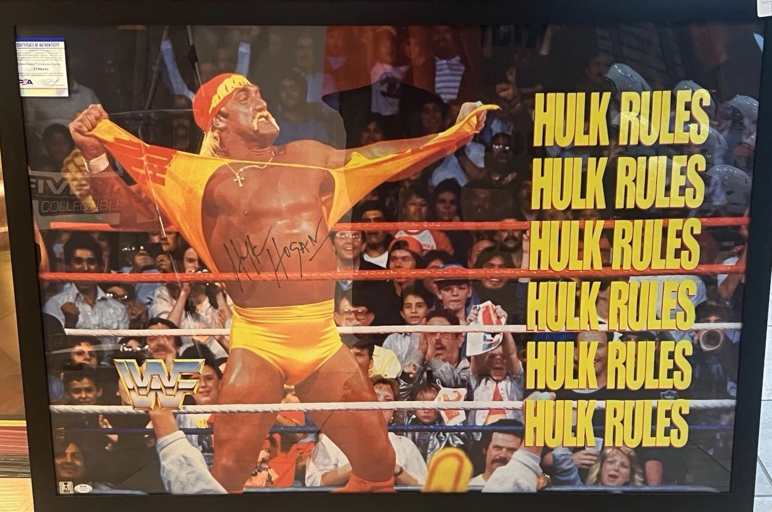 Hulk Hogan Autographed Signed Photo Custom WCW Photo Frame Hogan, PSA Coa 