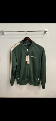 Palm Angels New Bomber Track Jacket   Forest Green   Size XL   NWT Made In Italy