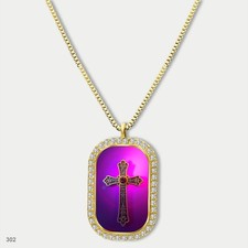 Stunning Colorful Jesus Christ Crucifix Cross Fashion Pendant Necklace Chain Pho