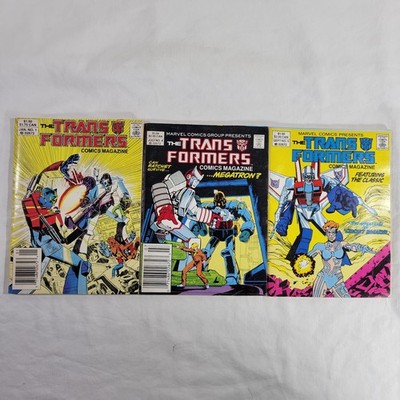 Transformers Comic Magazine Lot Of 3 Small Comic Books # 1 4 & 5 VTG 1987