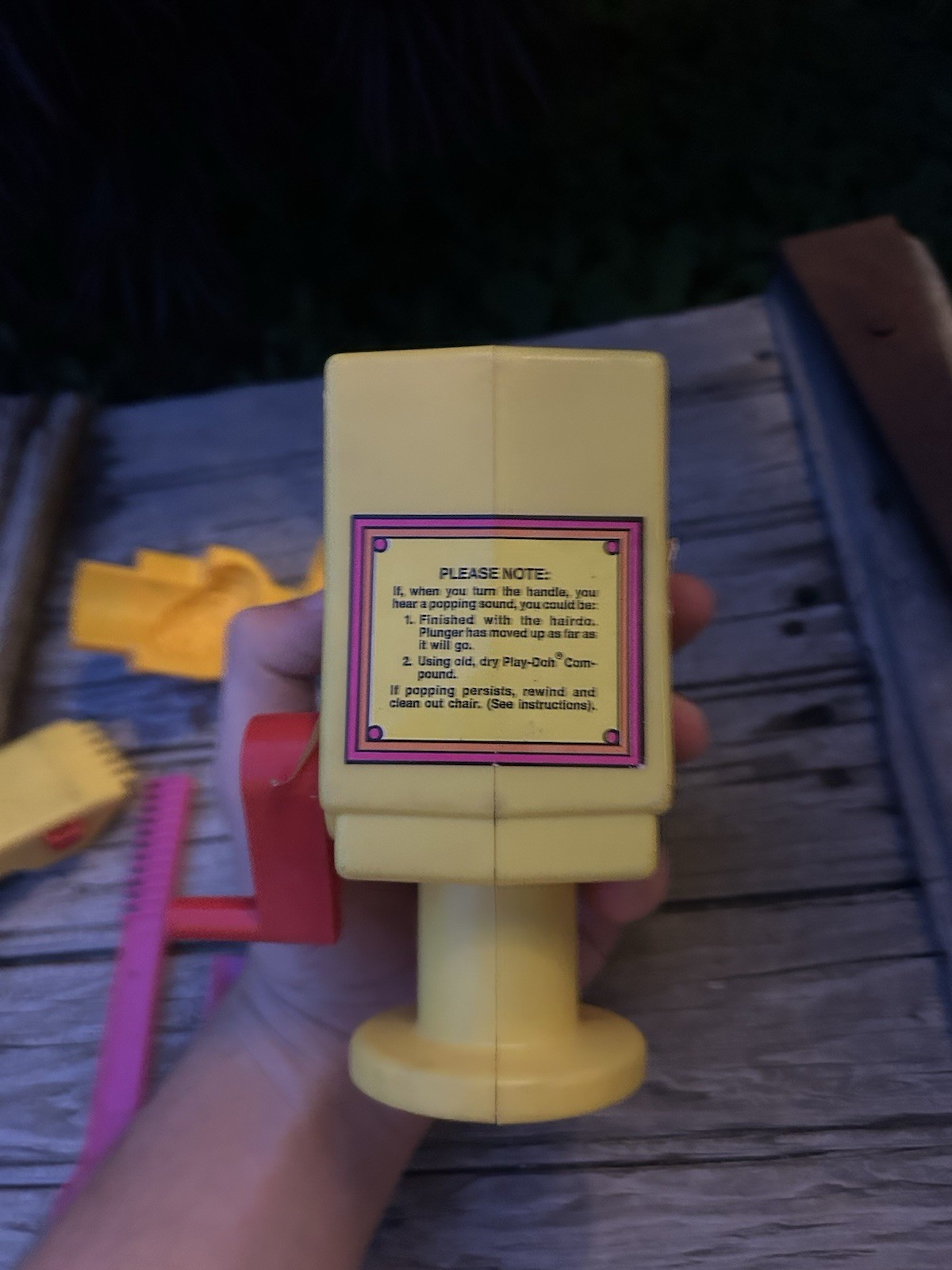 Play Doh Fuzzy Pumper Barber Accessories Clippers Chair Comb Hair 1977