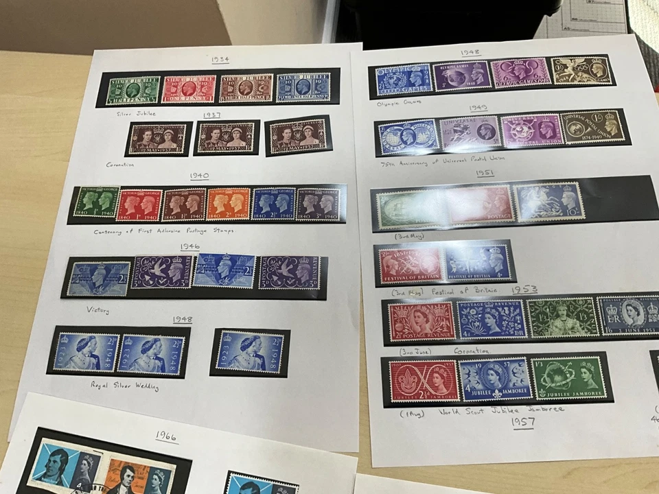 GB KGV - QE MOST MNH little mh 15 leaves #263 - Image 2 of 4