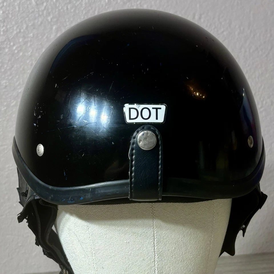 Vintage THH half Motorcycle Helmet. Size: M / Model T-67 PC. Review Pictures - Image 3 of 4
