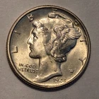 Business Uncirculated++ 1945 P Nicer Low Mintage Mercury Dime