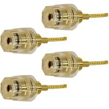 4PC 4mm Banana Female to 2mm Pin Gold Plated Connector For HIFI Adapter Plug HOT