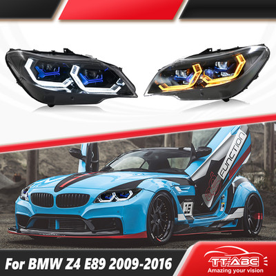 Pair Full LED Headlights Fit for BMW Z4 E89 2009-2016 Front Head Lamps Assembly