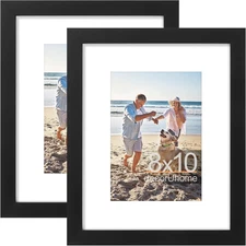 Decoruhome 8X10 Picture Frame, Display Pictures 5X7 with Mat or 8X10 without Mat